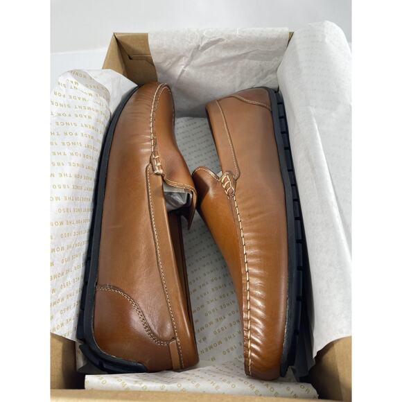 Johnston & Murphy Shoes Mens Size 12 Brown Beck Venetian Leather Loafers Slip On main image 5